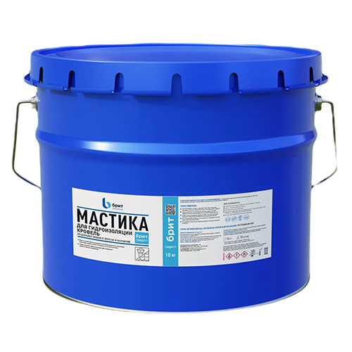 Мастика "Брит" Стандарт-Р для гидроизоляции кровель, 10 кг